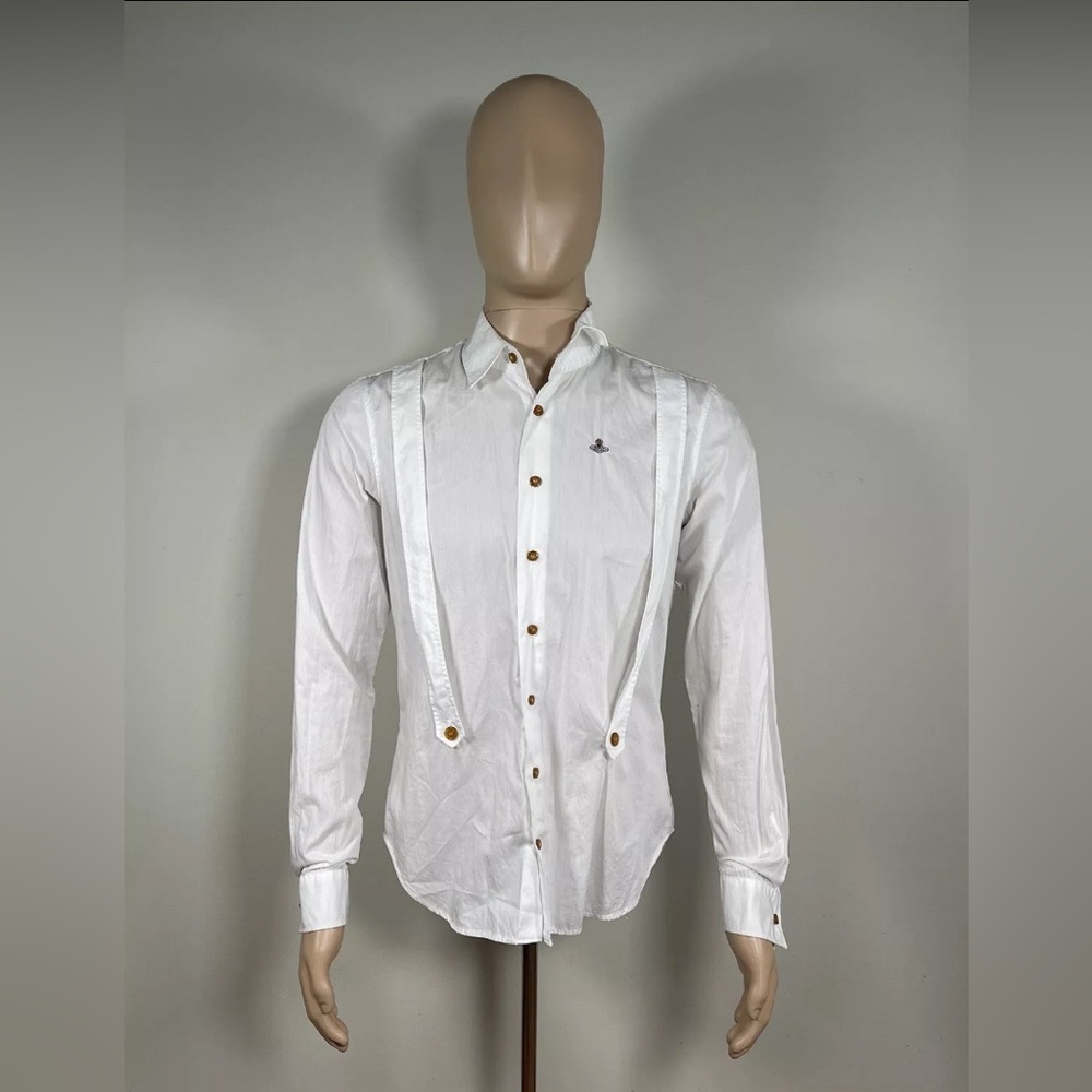 Men’s Vivienne Westwood Man London White Longsleeve Button Down Shirt Size M